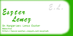 eszter lencz business card